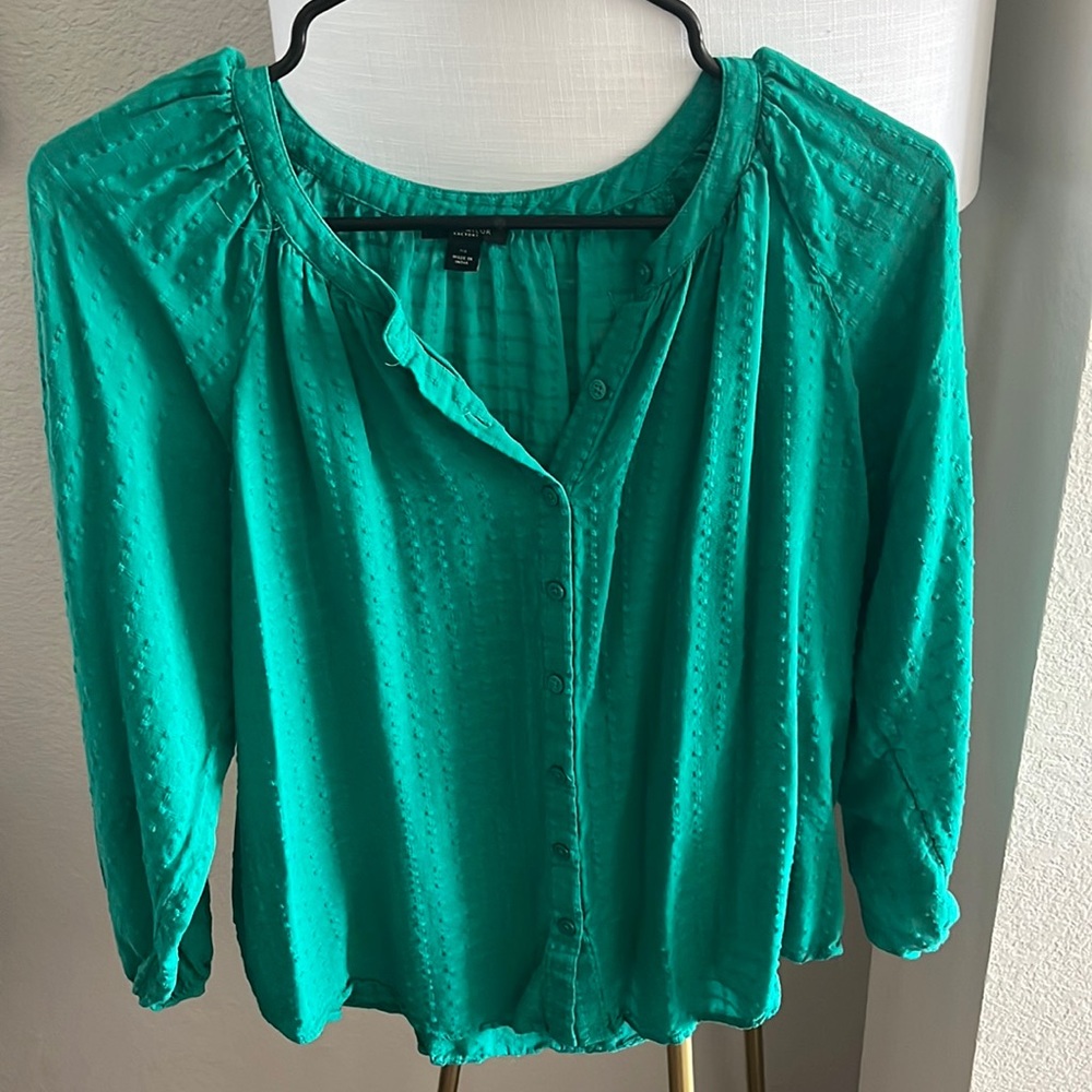 Ann Taylor Factory green blouse